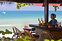 Poppies Bar overlooking the beach