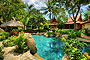 Looking back to the cottages across the pool